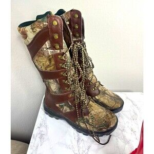 Trekker Men's Camo Lace-Up Hunting Boots US 7 Medium Brown/Green